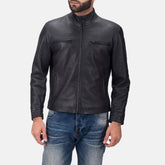 Lumor Black Leather Biker Jacket